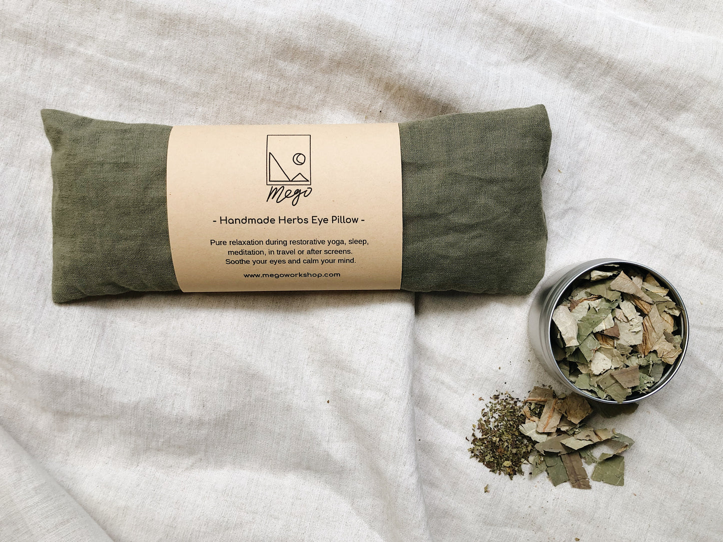 Refillable Handmade Herbs Eye Pillow - Relieve anxiety and fatigue