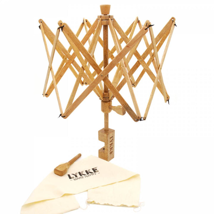 LYKKE Wooden Umbrella Yarn Swift / Skein Winder